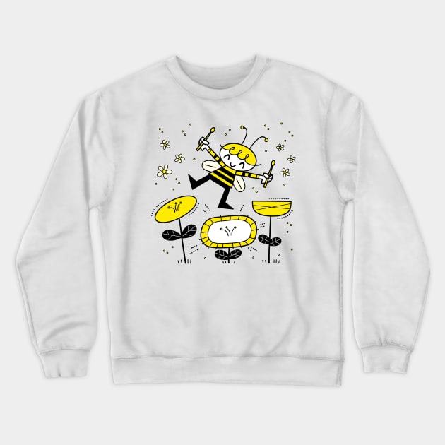 Flower Garden Beats. Bee and Flowers. Crewneck Sweatshirt by Andy McNally